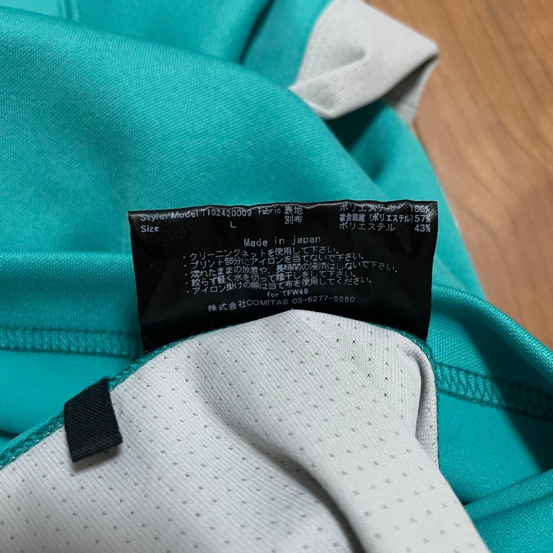 TFW49 モックネック　Tシャツ　グリーン　L ゴルフ