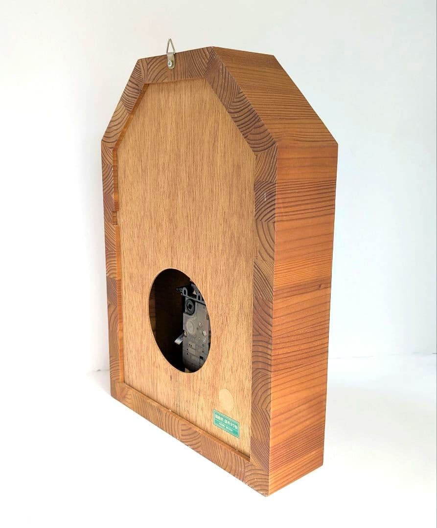 【USED品】KIKORI キコリ 掛け時計 置き時計 親子犬デザイン カラ松製