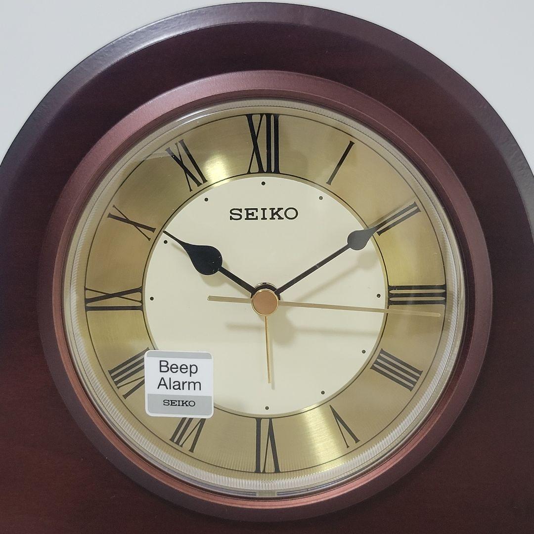 新品未使用　SEIKO CLOCK 　SEIKO　置き時計 木製　目覚まし時計