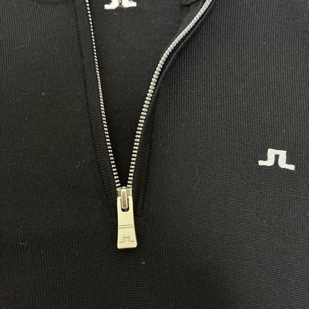 J.LINDEBERG ブラックジップセーター