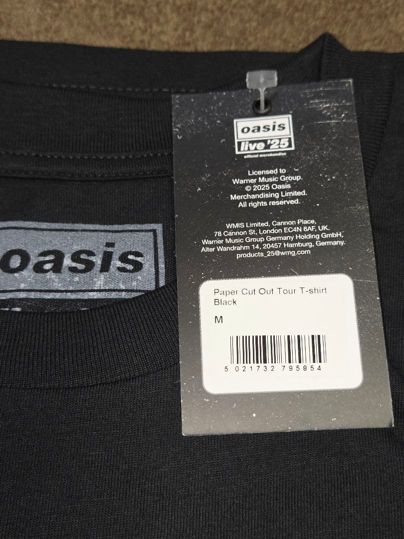新品未使用 oasis live'25 Tシャツ サイズM タグ付き