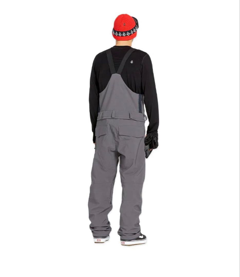 【美品】 VOLCOM MENS ROAN ビブパンツCHARCOAL Lサイズ
