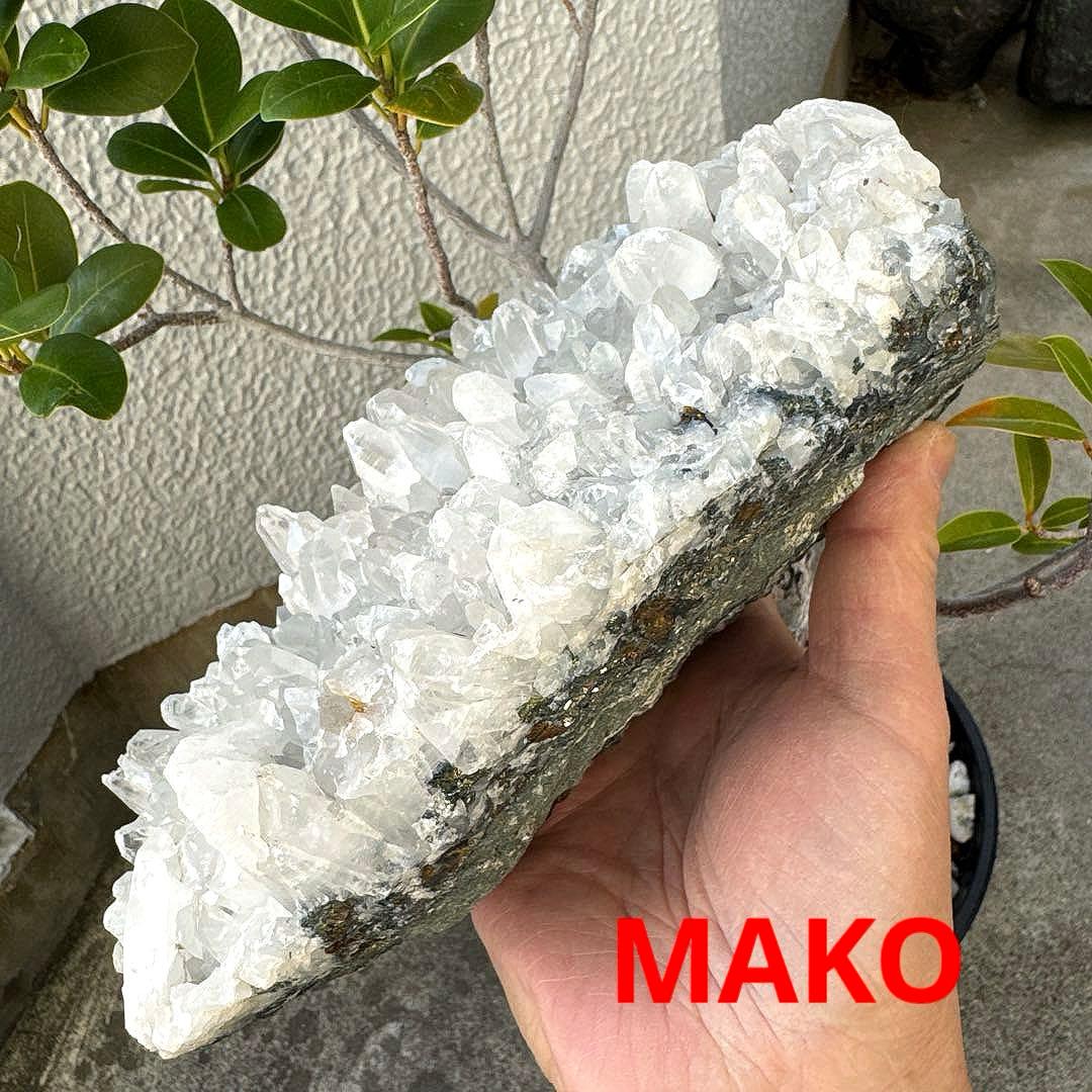 M1859☆パイライト共生水晶クラスター2.8Kg☆尾去沢鉱山産☆N51001