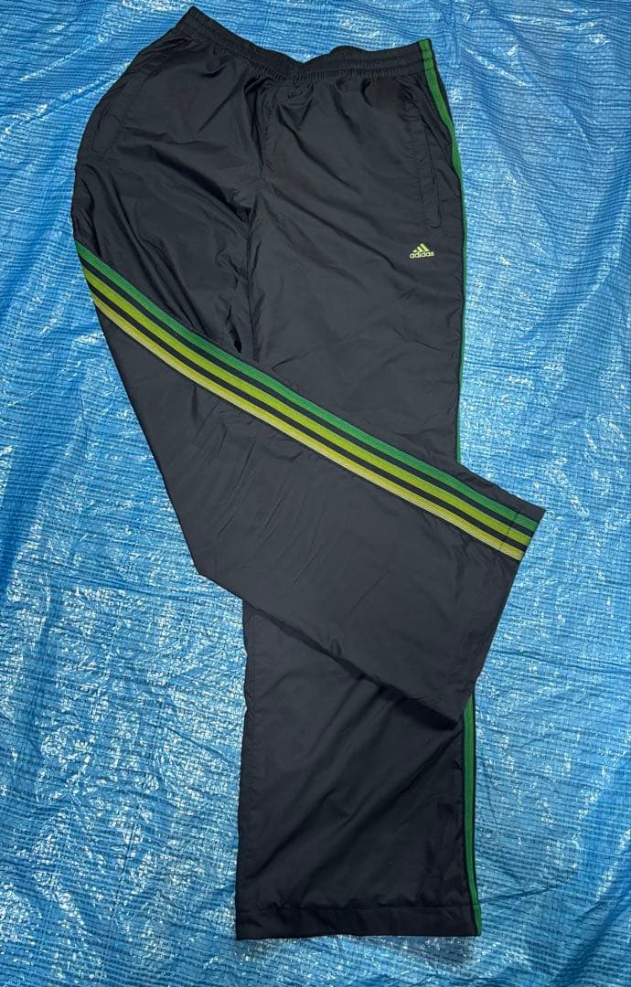 adidas ジャージ上下セットレディース Lサイズ ダークブルー/グリーン