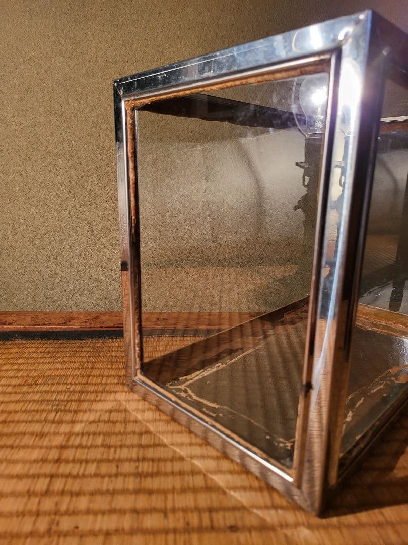 【ジャンク品】　ステンレス 水槽　ガラス　レトロ　ヴィンテージ