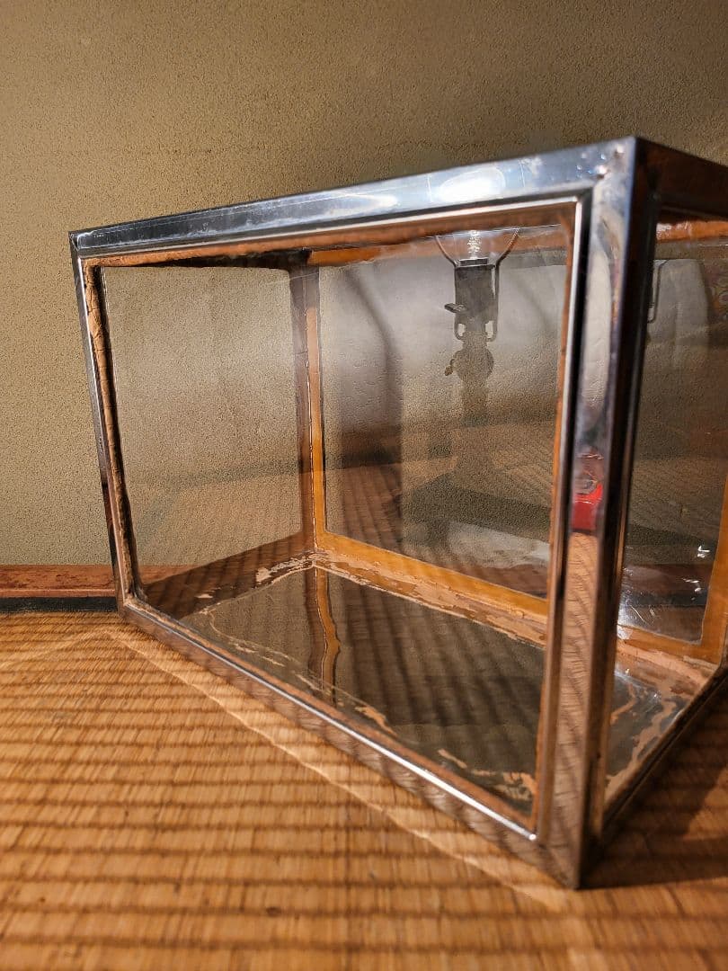 【ジャンク品】　ステンレス 水槽　ガラス　レトロ　ヴィンテージ