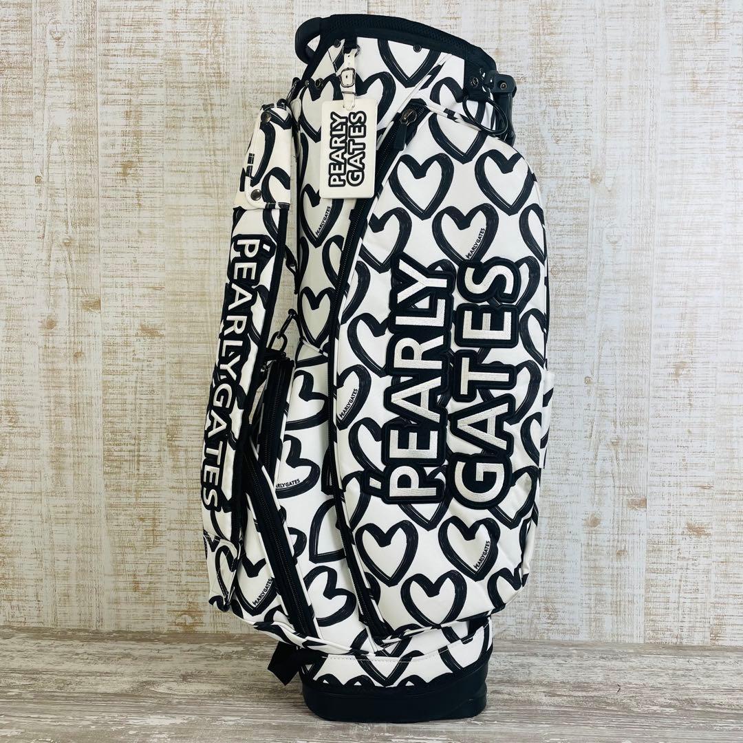 PEARLY GATES パーリーゲイツ　落書きハート柄　スタンドキャディバッグ