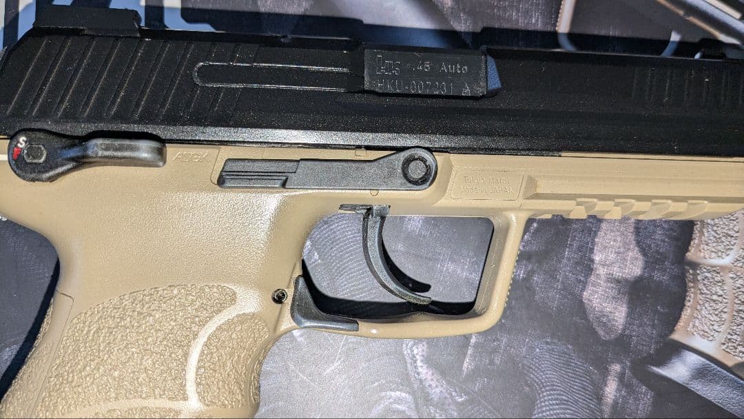 HK45 Tactical ガスガン 中古品。合法品、内部ノーマル。