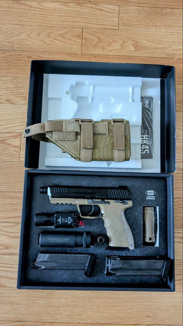 HK45 Tactical ガスガン 中古品。合法品、内部ノーマル。