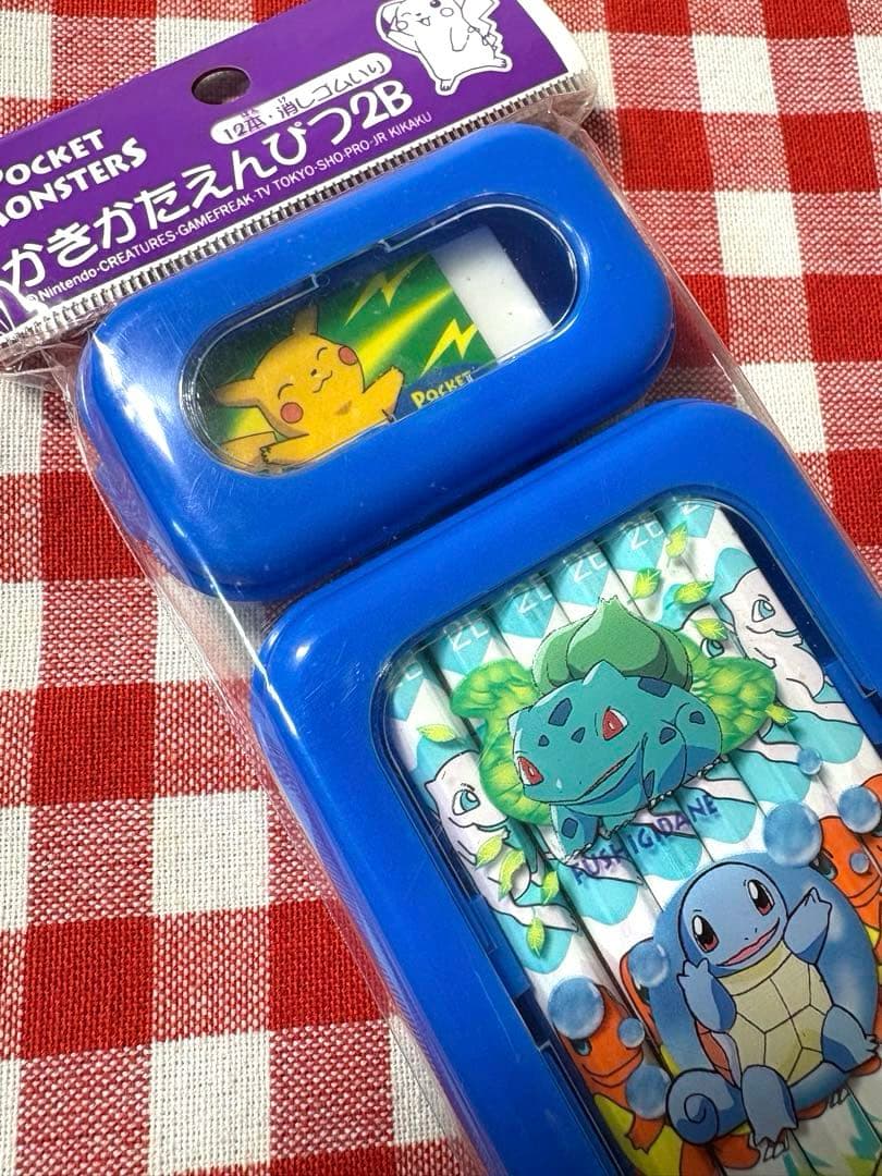 廃盤　激レア　初期　ポケットモンスター 鉛筆セット 12本入り　筆箱　消しゴム