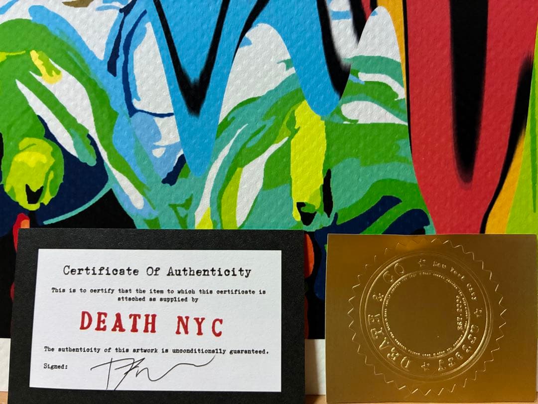 DEATH NYC 限定プリント ミッキー＆ミニー × ゴッホ「星月夜」