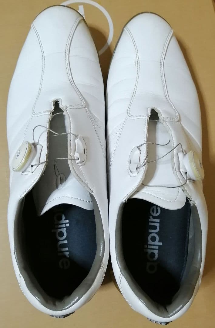 adidas ゴルフシューズ adipure 白 30cm