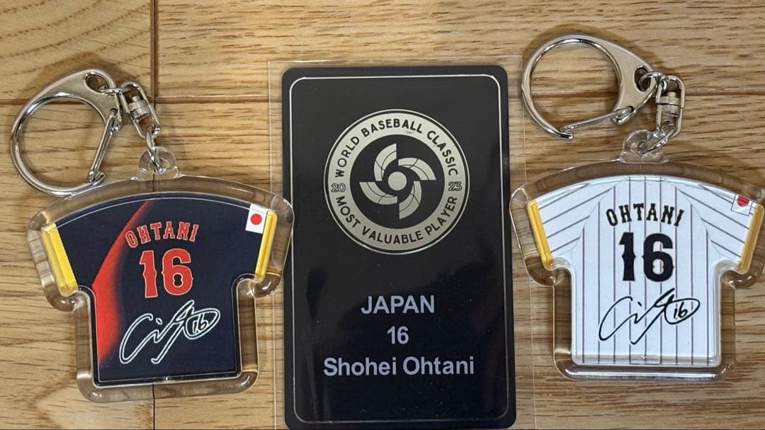 ⭐️大谷翔平⭐️WBCスタッツカード＆ユニフォームキーホルダーセット3点