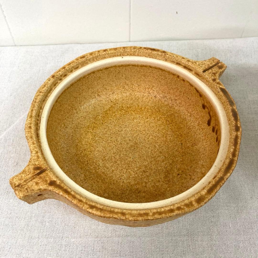 【希少・美品】直火OK！温かみのある土鍋 2個セット レスター デザート/スープ