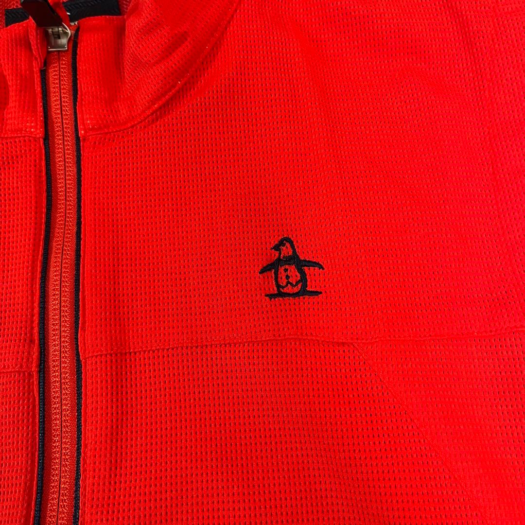 激レア マンシングウェア MUNSINGWEAR ベスト 赤 メッシュ ゴルフ