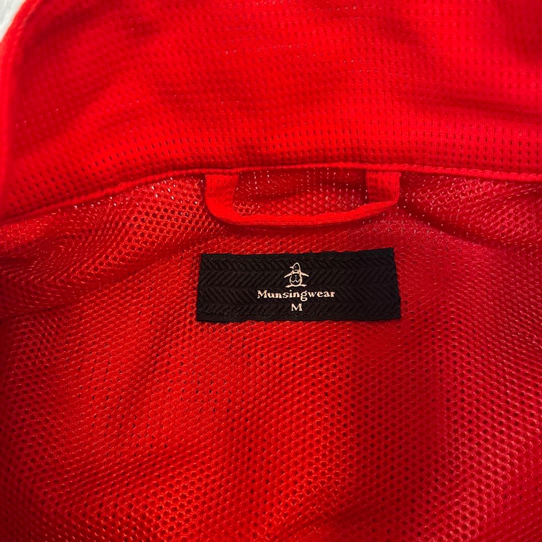 激レア マンシングウェア MUNSINGWEAR ベスト 赤 メッシュ ゴルフ