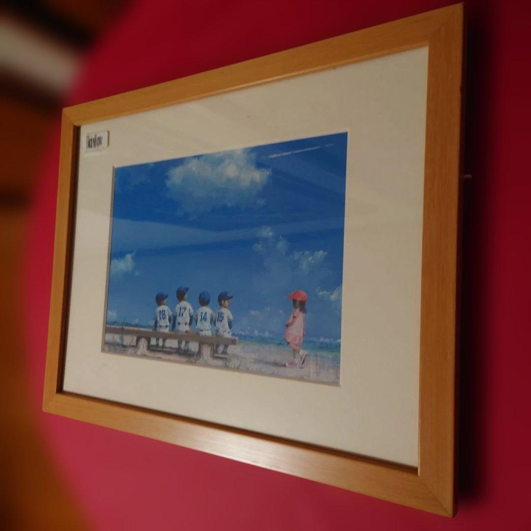 子供たちと海の風景 絵画