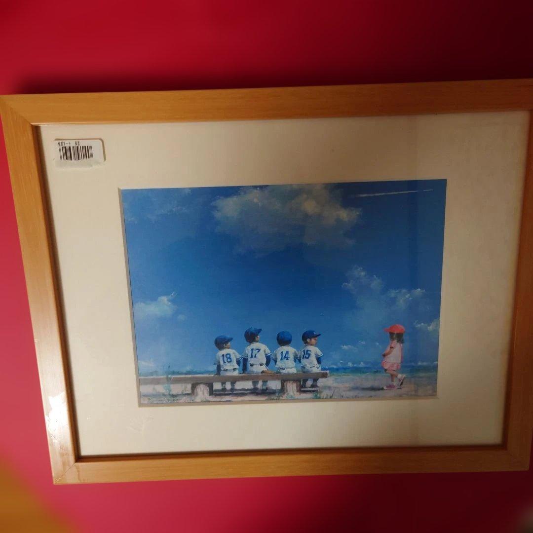 子供たちと海の風景 絵画