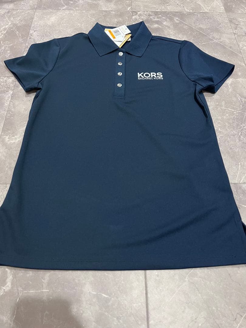【新品】Sサイズ マイケルコース 半袖 Tシャツ ポロシャツ MK ネイビー 紺