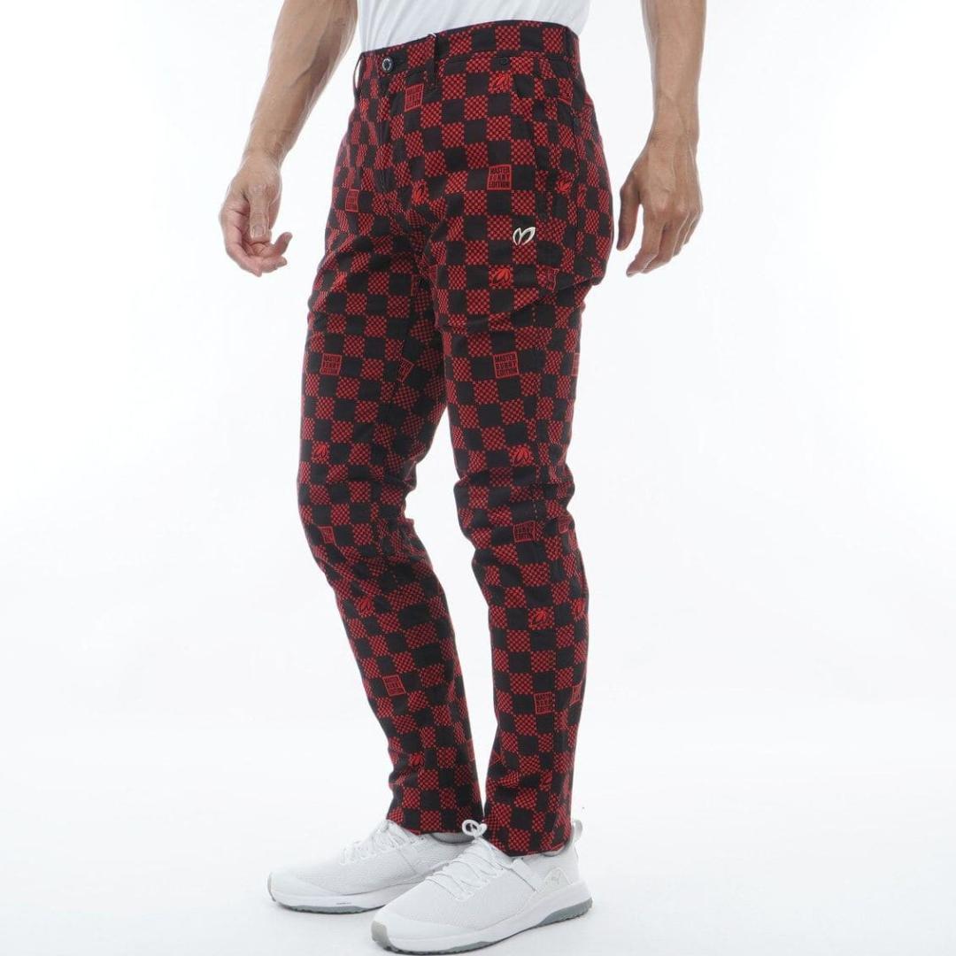 PEARLYGATES　マスターバニー　チェッカー柄　ゴルフストレッチパンツ
