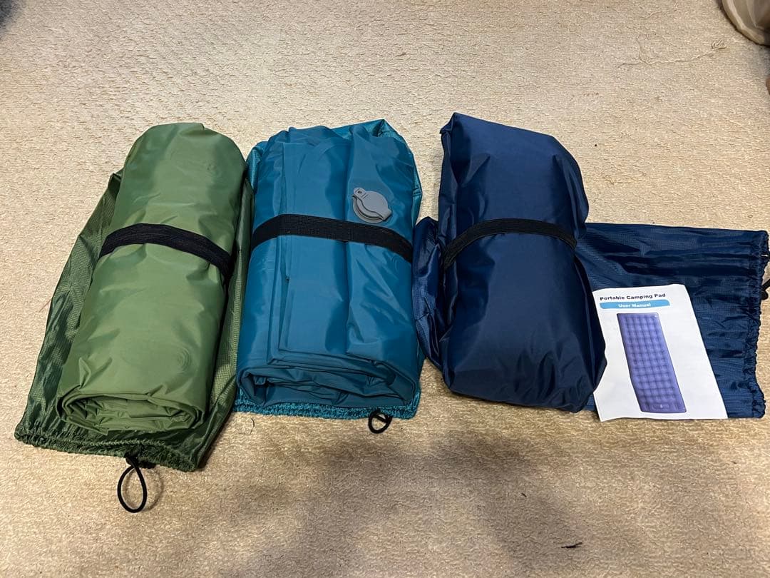 エアマット 収納袋付き 3色セット