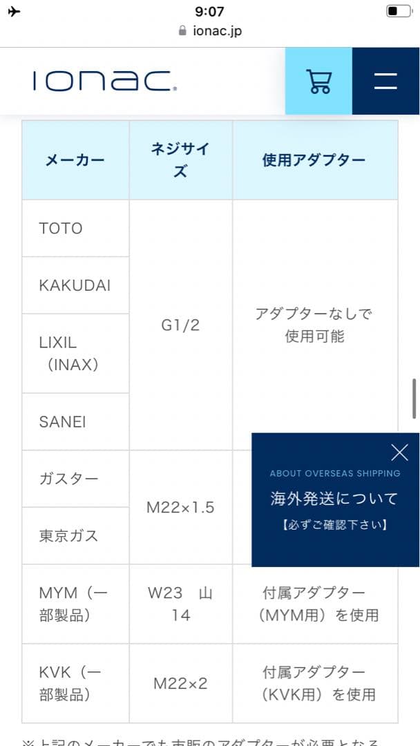 軟水除塩素IONAC ハンドシャワー