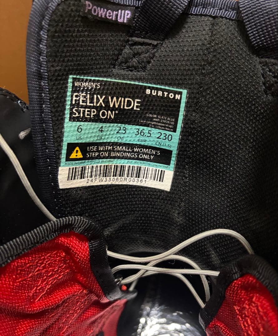 BURTON FELIX STEP ON WIDE レディース23㎝