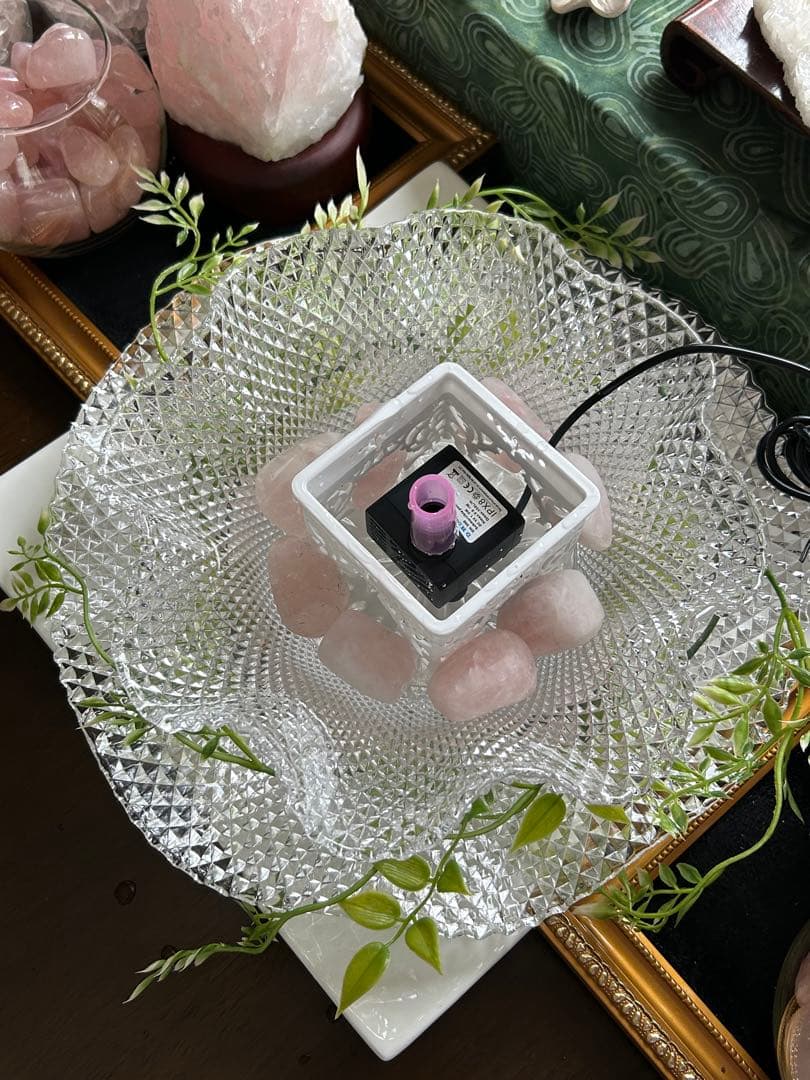 ✨破格✨絶品‼️ローズクオーツ☆噴水☆天然石⭐︎ファウンテン☆秘蔵品⭐︎1290g