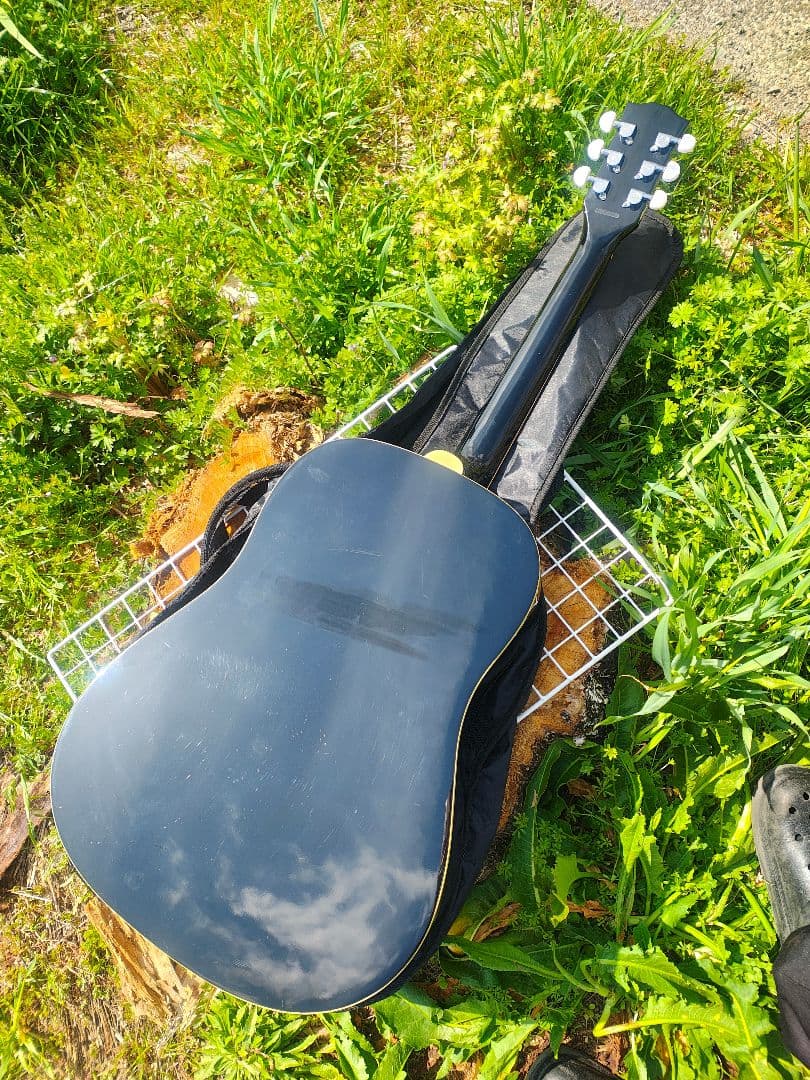 美品 Headway HJ-35/BLK ピアノブラック PU付エレアコ