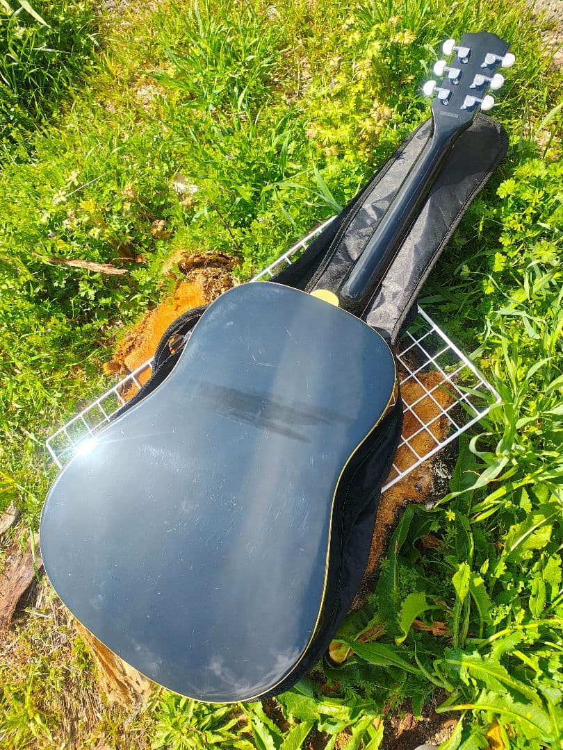 美品 Headway HJ-35/BLK ピアノブラック PU付エレアコ