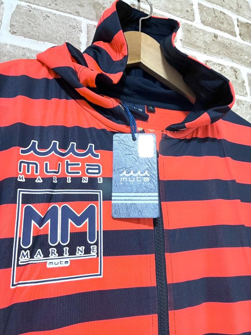 【早い者勝ち✨】新品 ムータマリン メンズ フルジップパーカー M ボーダー