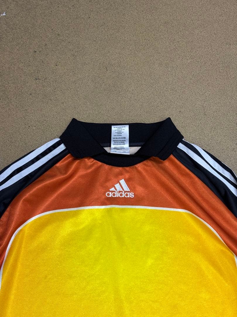 90s00s y2k adidas サッカーシャツ ゴールキーパー　オレンジ
