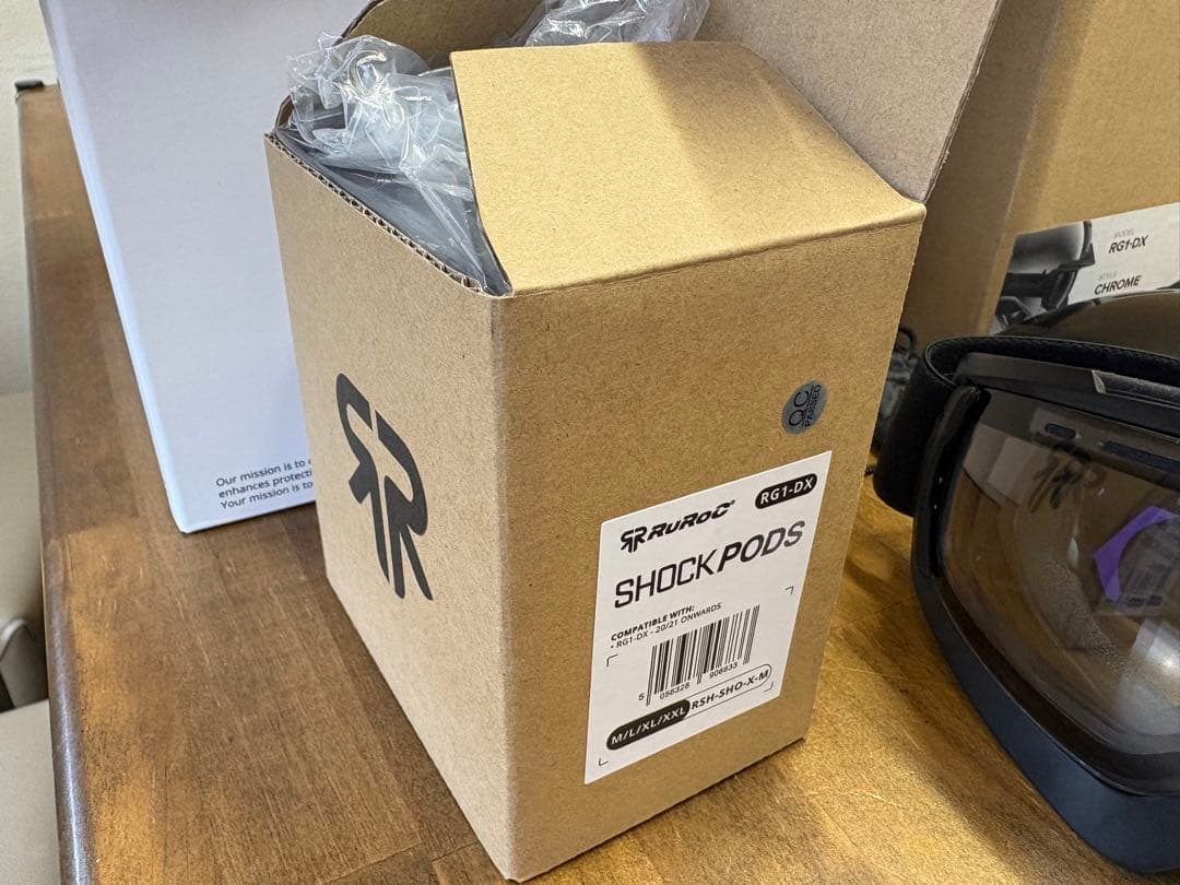 Ruroc RG1-DX ゴーグルレンズ3種 SHOCK PODS付き