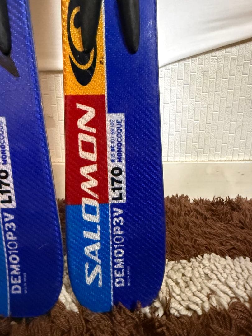 Salomon スキー板 青色 スプリットバインディング付き