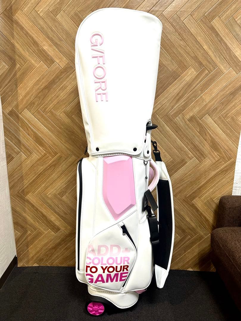 即納品☆韓国G/FORE TROLLEY キャディーバック ホワイト×ピンク