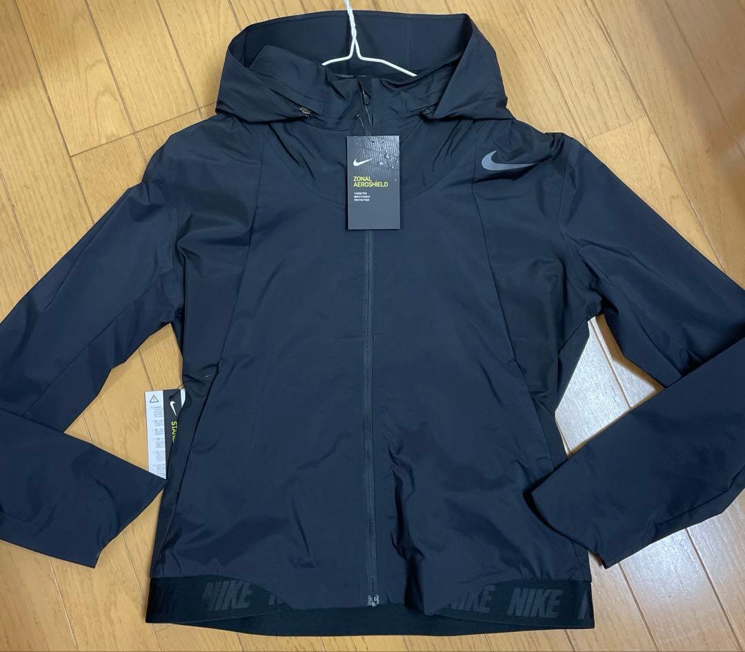 ナイキ ゾーナルエアロシールドフーディドランニングジャケット レディース S 黒