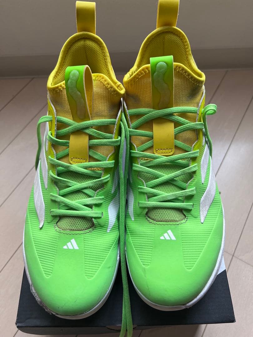 adidas スパイクシューズ グリーン/イエロー　27.5cm