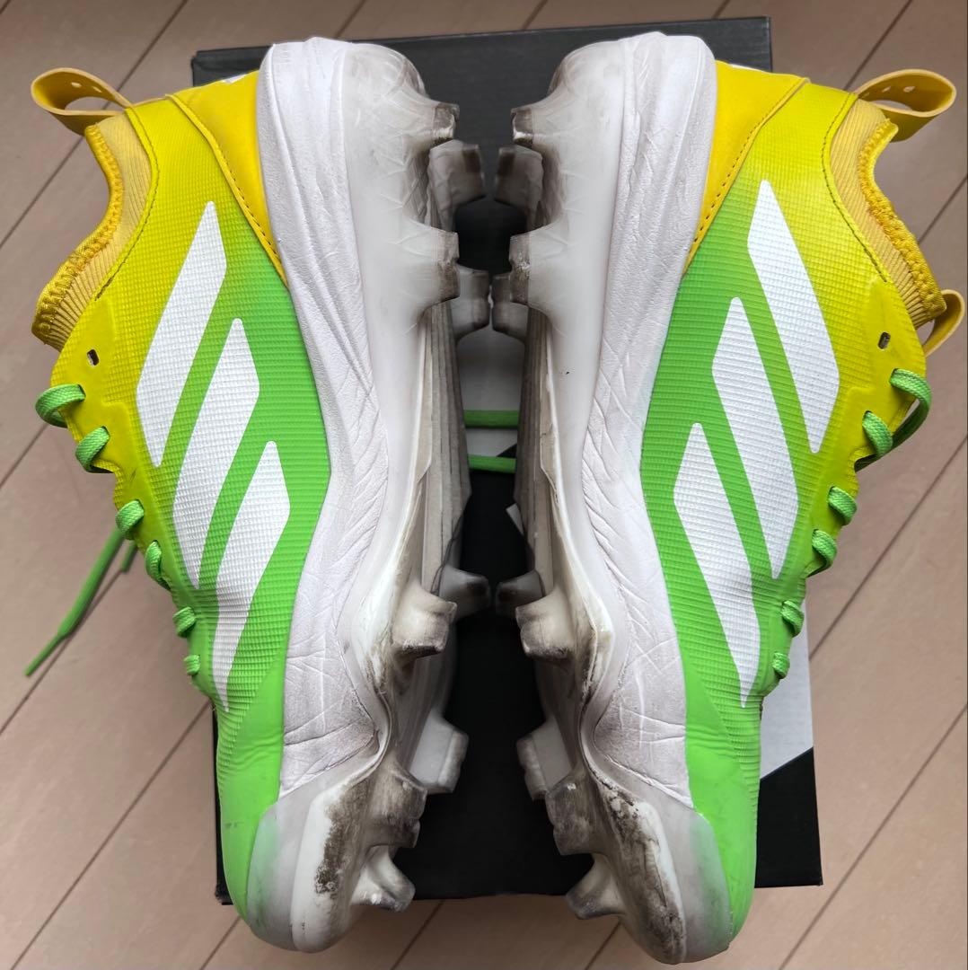 adidas スパイクシューズ グリーン/イエロー　27.5cm