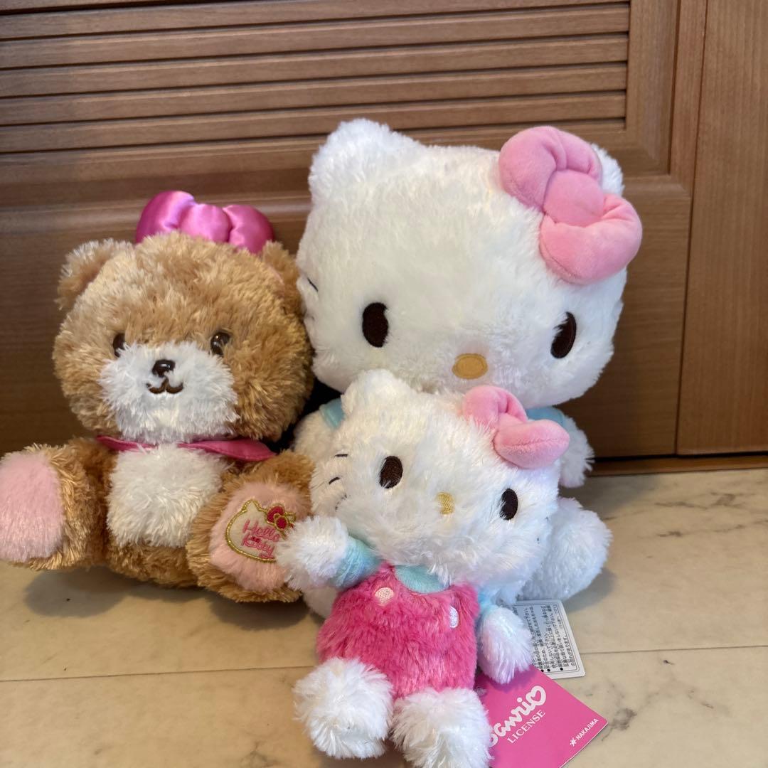 ⭐︎希少⭐︎ハローキティ ぬいぐるみ3体セット レトロ タグ付　サンリオ　平成