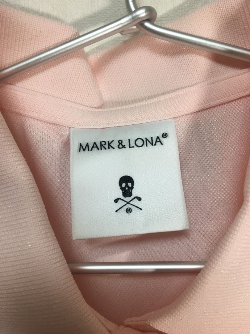 MARK & LONA マーク＆ロナ　シアー袖カモフラ半袖ポロシャツ