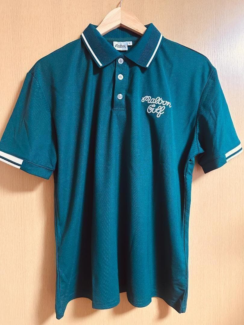 マルボンゴルフ ポロシャツ malbon golf メンズ 半袖 シャツ 緑色M