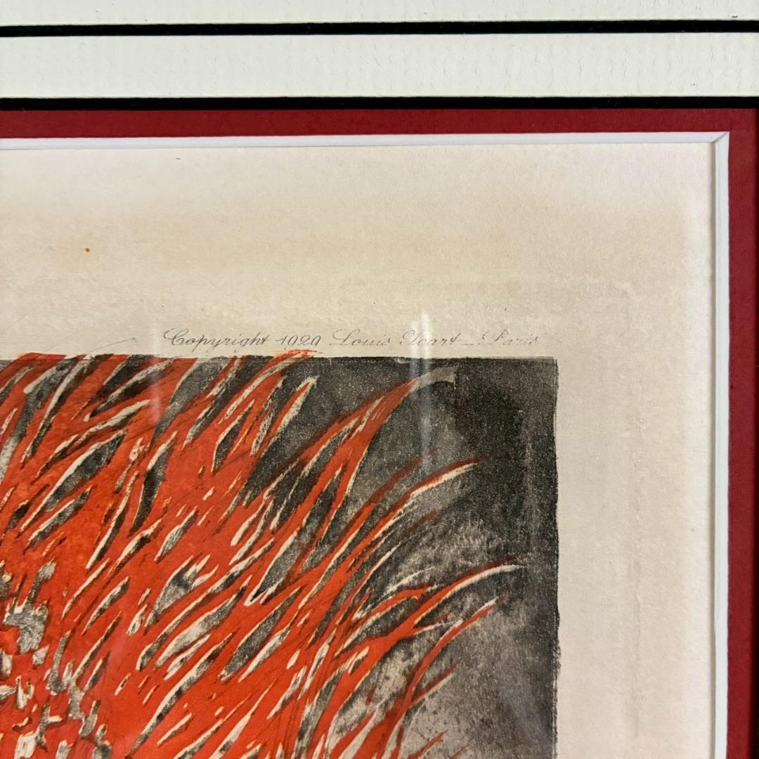 ルイ・イカール「スペインの踊り」銅版画 直筆サイン入 1929年 お洒落な額装
