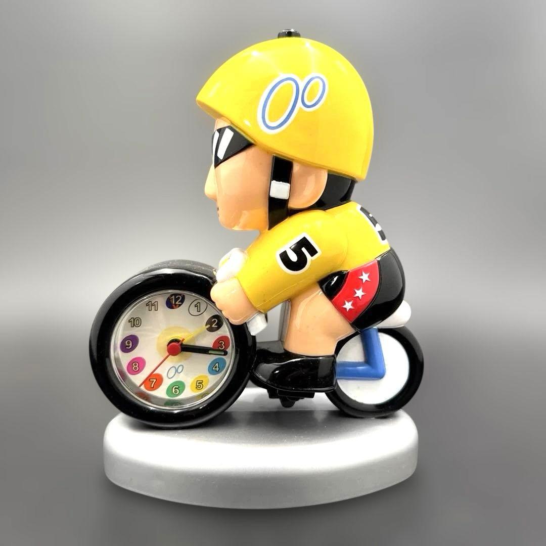 ★ 完動品 ケイリンマン 目覚まし時計 打鐘 箱付 黄色 5 ★