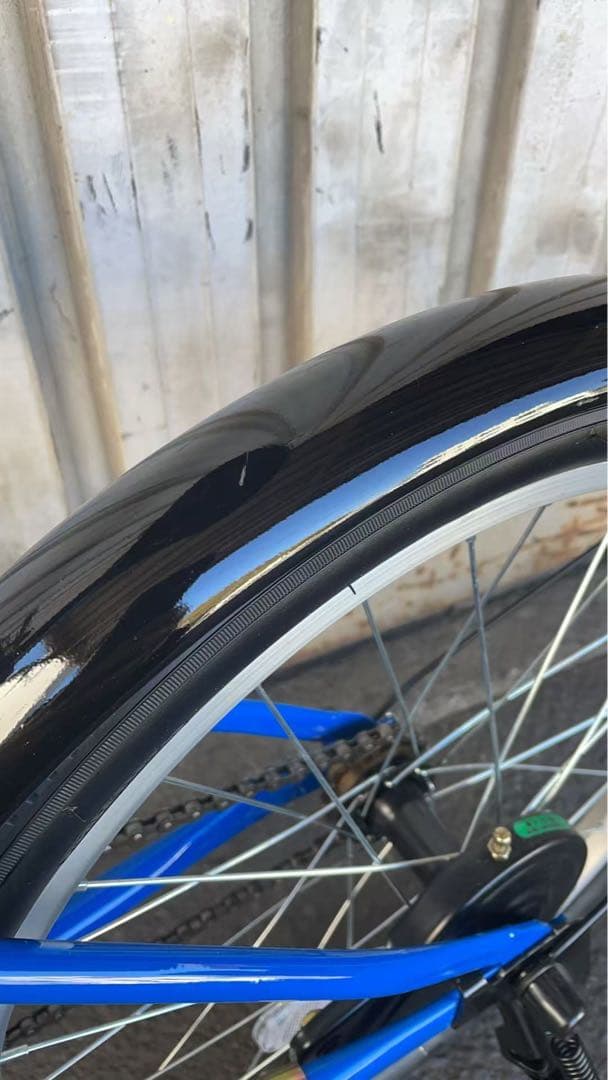 折りたたみ 自転車 20インチ カゴ付 折り畳み ブルー