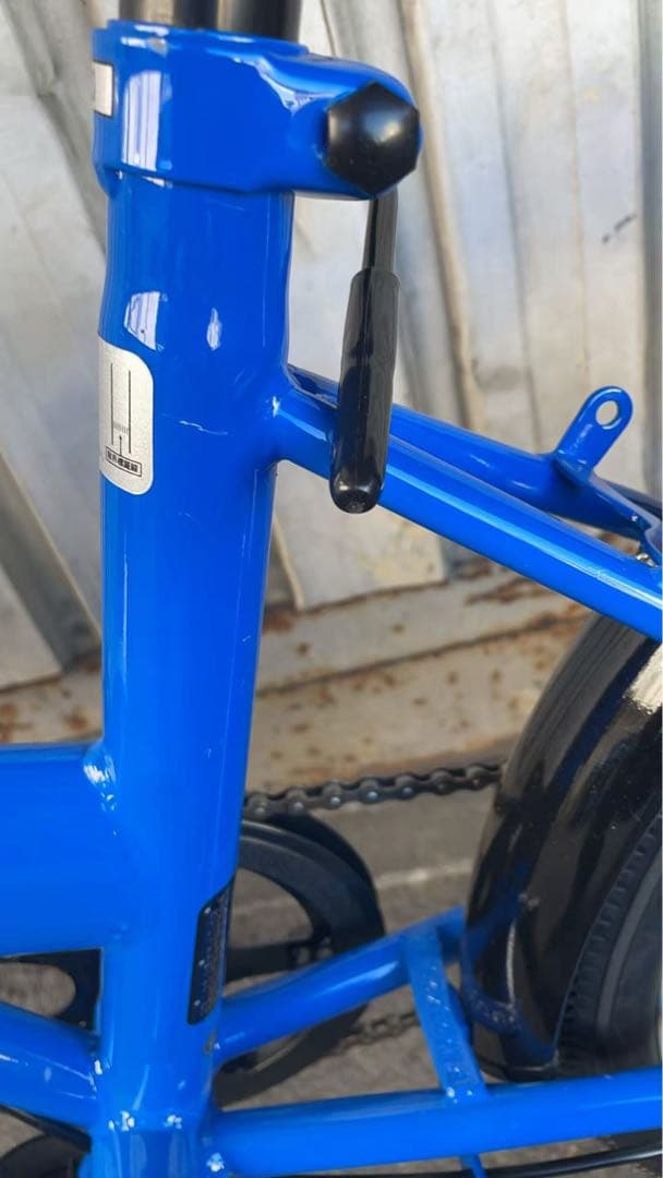折りたたみ 自転車 20インチ カゴ付 折り畳み ブルー