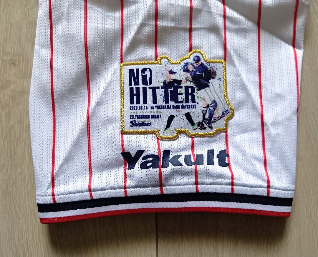 【タグ袋付】ヤクルトスワローズ　小川　ノーヒットノーラン　ユニフォーム　S