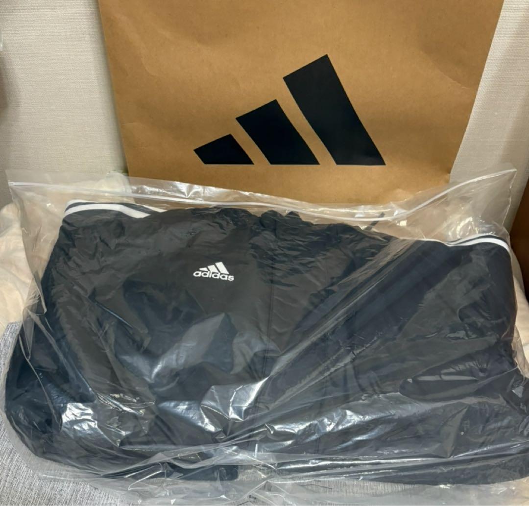 2XL ☆新品☆ アディダス ベンチコート ボア 防寒 防風 ロング丈　ブラック