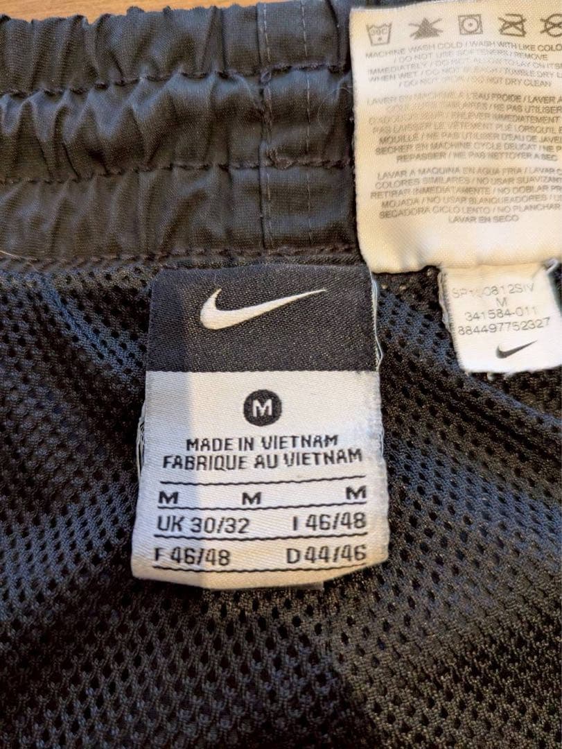 Nike ブラック ナイロンジャージ　パンツ　00's