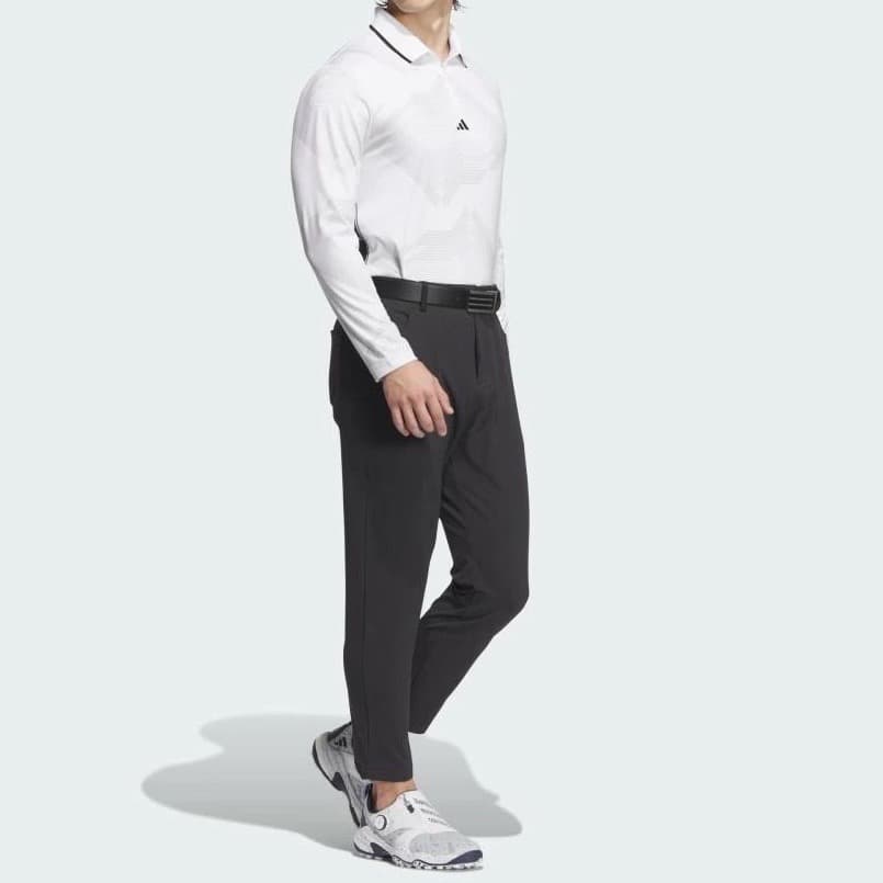 【79】秋冬 定価17,600円 アディダス ゴルフ 防風 アンクルパンツ 黒