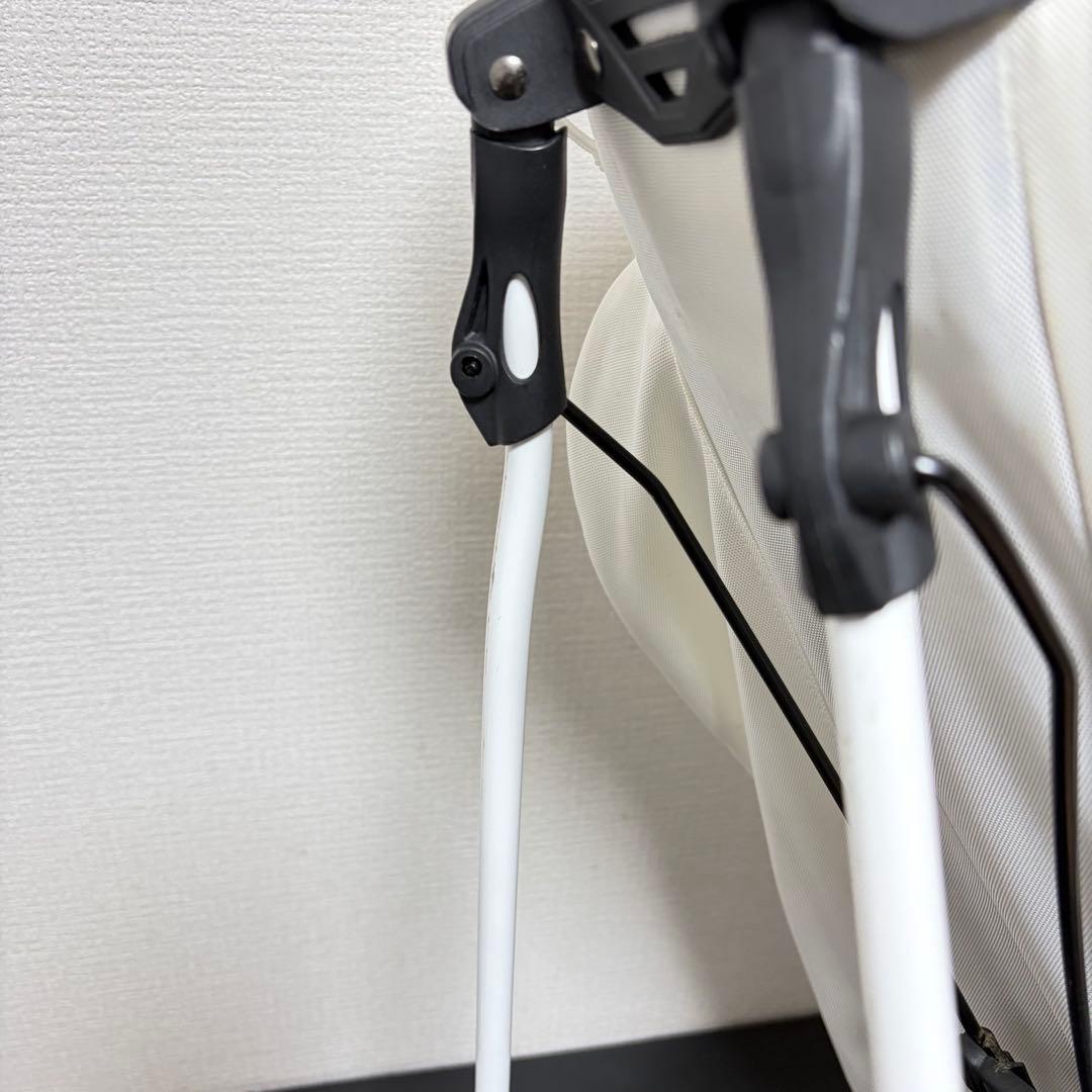 【人気】ニューバランス 軽量スタンド式 キャディバッグ ホワイト×ネイビー